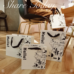 Sac en papier personnalisé avec logo, mat, <span class=keywords><strong>prix</strong></span> promotionnel, nouveau design tendance, conception gratuite - Product Image 2