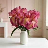 Bunga Iris Kertas Krep Buatan Tangan Grosir, Bunga Besar, Mirip Asli, untuk Musim Semi, Wisuda, Hari Ibu, Pernikahan, Dekorasi Meja Rumah