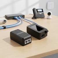 Adaptateur secteur Poe Ethernet 48V 0.5A 24W Gigabit 2.5G Injecteur PoE passif actif pour ordinateur de bureau