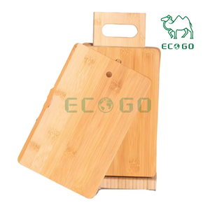 Planche à découper en bois de cuisine bloc de viande fromage végétal ensemble de planche à découper en bambou - Product Image 1