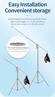 4m fotografi Video Studio, peralatan COB LED Panel lampu cincin lampu reflektor latar belakang kamera kotak lembut Tripod berdiri lengan