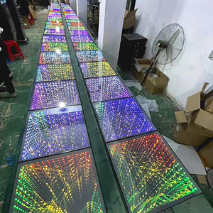 พื้นกระจกเต้นรำแบบโปร่งใส LED ขนาด 12x12 ฟุต พร้อมไฟส่องสว่างแบบพกพา สำหรับใช้งานเชิงพาณิชย์ - Product Image 1