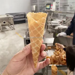 Tự động Wafer Biscuit trứng lăn Máy cán đường Waffle Ice Cream Cone Maker Malaysia Phoenix trứng cuộn Máy làm