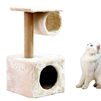 Arbre à chat multi-niveaux en peluche avec griffoir intégré et plateforme de saut pour chats d'intérieur