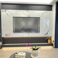 Panneau mural en cristal de carbone imprimé dégradé violet, feuille de charbon de bambou pour fond de télévision et réception d'hôtel