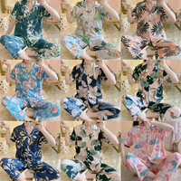 Nouveau pyjama d'été à fleurs pour femmes2022Summer home wear style coréen pantalon à manches courtes cross-borderpyjamas