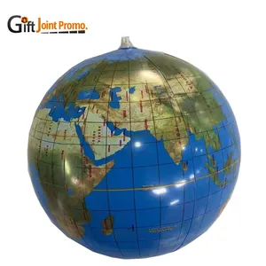 Summer Outdoor Toy Swim LOGO stampa palla gonfiabile PVC gonfiabile World Globe Beach Ball Earth