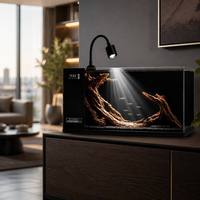 Kit d'aquarium nano personnalisable OEM, aquarium en gros directement de l'usine avec décor personnalisé et filtre silencieux intégré