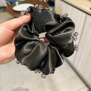 Coleteros de Tela de Cristal de Lujo, Diademas de Satén de Color Sólido de Alta Calidad, Accesorios para el Cabello de Uso Diario para Mujer - Product Image 2