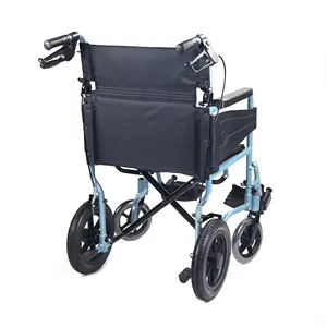krankenhaus älterer menschen zerebralparese höhenverstellbarer manueller faltbarer rollstuhl stuhl mit rädern fußstütze und nylon sitz