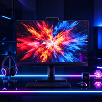 PC Gaming All-in-One Layar Lengkung 27 Inci Intel Core i7 16GB 512GB SSD Komputer Desktop Monoblock untuk Game Center
