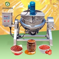 Commercial Double Veste Autocuiseur Confiture Restaurante Tilt Bouilloire Automatique Sauce Cuire Pot Machine Fru Industriel