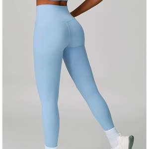 <span class=keywords><strong>Leggings</strong></span> de Yoga de Cintura Alta para Mujer, con Efecto Levanta Glúteos, Cintura Elástica, Pantalones de Gimnasio, Diseño Sólido - Product Image 2