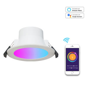 ZigBee akıllı RGBCW <span class=keywords><strong>saa</strong></span> <span class=keywords><strong>LED</strong></span> Downlight dim 90mm kesme <span class=keywords><strong>CE</strong></span> <span class=keywords><strong>SAA</strong></span> IC-4 IP44 onaylı akıllı aşağı işık wifi spot işıklar - Product Image 1