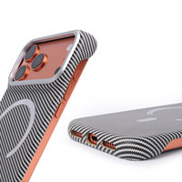 Coque en cuir PC couleur unie sans cadre magnétique personnalisable, très vendue, pour iPhone 17 Pro Max 16 15 14, demi-coque pressée à chaud