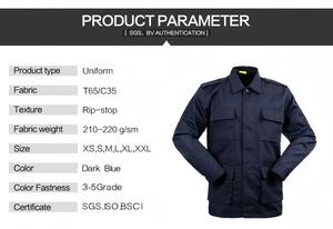 Uniforme de Guardia de Seguridad para Hombre en Azul Oscuro, Chaqueta y Pantalones para Primavera y Otoño - Product Image 2