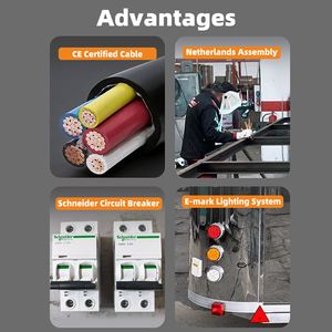 Remorque de vente ambulante de nourriture de rue conforme aux normes européennes, à double essieu, entièrement équipée d'une cuisine mobile - Product Image 5