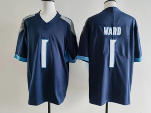 Op maat gemaakte geborduurde heren USA voetbaltenue, ademend, plus size, gepersonaliseerde naam en logo, blanco Tennessee polyester - Product Image 3