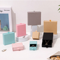 Vente en gros tiroir rigide coulissant personnalisé blanc rose perle bijoux boîte emballage avec logo