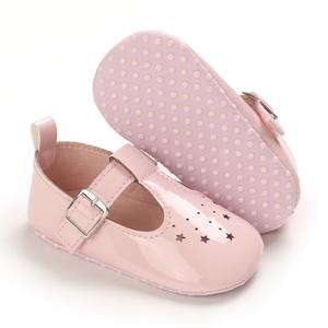 Toptan yenidoğan bebek ayakkabıları kız yumuşak tabanlı düz ayakkabı deri bebek ayakkabıları - Product Image 6