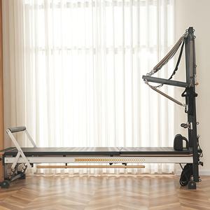 <span class=keywords><strong>Lit</strong></span> de Pilates avec tour, noir chic / argent, aluminium, machine de fitness, trapèze, reformer, <span class=keywords><strong>lit</strong></span> de studio de Pilates portable - Product Image 2