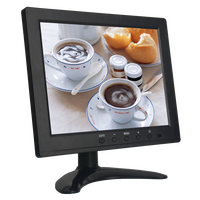 Monitor Táctil Cuadrado de 8 Pulgadas con Pantalla Resistiva, Monitor Táctil USB con Conexión VGA HDMI