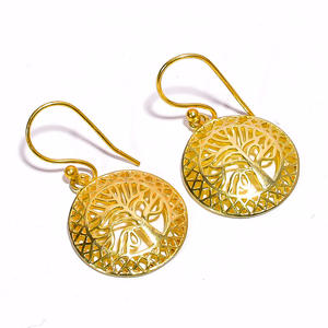 Joyería de latón de moda para mujer, joyería de latón chapada en oro de alta calidad, proveedor de joyería de latón chapada en oro de 18K, joyería antigua - Product Image 6