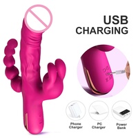 Vibromasseur 3 en 1 pour femmes, 10 modes, stimulateur de point G, masturbateur, plug anal, stimulateur de clitoris, jouets sexuels pour masturbation féminine
