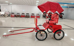 Chariot de chevaux rouge/bleu pour enfants, nouvelle conception, calèche de princesse, chariot de mariage pour marathon - Product Image 4