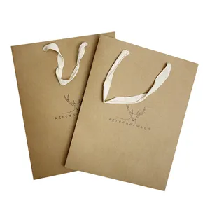 Wholesale Custom Size Luxury Package Handle Shopping Kraft Paper Bag