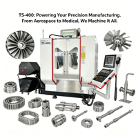 Centre d'usinage CNC 5 axes Tsingziwa TS400 avec commande Syntec, machine automatique haute précision pour pièces complexes