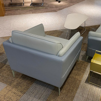 Ensemble de canapés de bureau exécutifs en cuir modernes à trois places pour hôtel et chambre à coucher, design modulaire