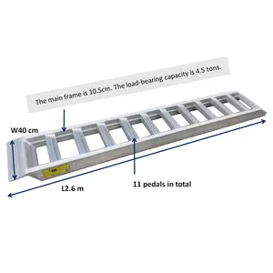 Rampas resistentes de alumínio para caminhões, capacidade de 5 toneladas, 3.2*0.4m, para caminhões, carro