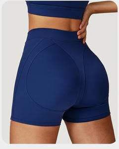 Shorts Deportivos RUIQUWIN para Mujer, de Alta Elasticidad, Spandex/Nailon, Color Sólido, para Gimnasio/Running, Control de Abdomen, Soporte Alto, Yoga, Ecológicos, Sin Costuras - Product Image 2