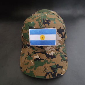 Insignia Bordada de Tela Chenille con la Bandera Argentina, con Cierre de Gancho y Bucle - Product Image 3