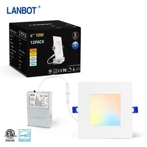 Plafonnier encastré intelligent ultra-plat de 4 pouces 8W, étanche, ETL, 5CCT sélectionnables, petit panneau lumineux LED - Product Image 3