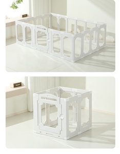 Jaula para Perros de Plástico Ecológica y Segura Más Vendida, Barrera Protectora Reforzada con Botones, Valla para Mascotas Transfronteriza, Sólida para Interiores y Exteriores - Product Image 2