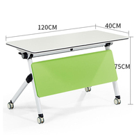 Table d'entraînement pliante économique, bureau mobile, table longue modulable, mobilier scolaire au design moderne, en bois durable et écologique