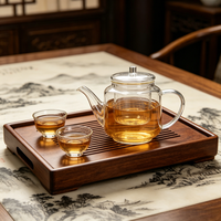 Théière en verre borosilicate de haute qualité 650 ml, résistante à la chaleur, avec infuseur et séparateur, anti-fuite, sans BPA, pour le thé Kung Fu domestique