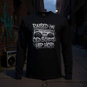 T-shirt à manches longues Hip Hop Old School, design Graffiti Rap, col rond unisexe, vêtements promotionnels pour adultes - Product Image 2