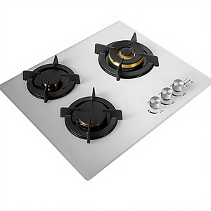 Estufa de <span class=keywords><strong>Gas</strong></span> de Tres Quemadores con Temporizador Inteligente, 5.0kW de Alta Potencia, <span class=keywords><strong>Gas</strong></span> Natural, de Sobremesa/Integrada, Panel de Vidrio Templado, Nivel Uno de Eficiencia Energética - Product Image 1