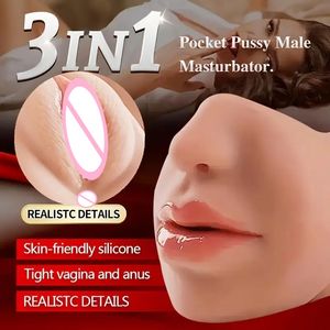 Masturbatore Maschile Realistico 3D con Texture Beige <span class=keywords><strong>Chiaro</strong></span>, Prodotto per Adulti, Giocattolo Sessuale Vaginale Portatile 18+ - Product Image 4