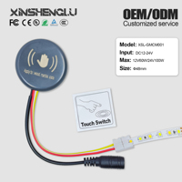 Interrupteur intelligent à détection de mouvement par infrarouge DC12V/24V 5A 60W avec connecteurs DC, design encastré pour hôtels et armoires