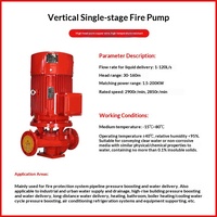 Pompe à incendie XBD verticale monophasée électrique avec brides internationales pour hydrant d'incendie intérieur et sprinkler automatique