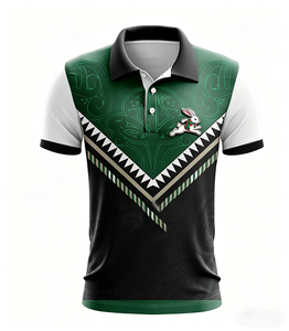 Custom Men's Heritage Rugby Polo Shirt Navy <b>Red</b> White Chevron Retro Supporter Top League Club Wear - Product Image 6