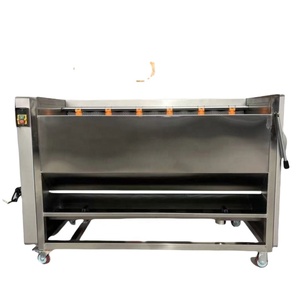 Commercial Fruit and <b>Vegetable</b> Washer Peeler Machine <b>Brush</b> Roller for Potato Lotus Root Taro Carrot Radish Ginger Cassava - Product Image 3