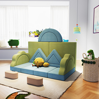 Sofá Modular de Espuma de Alta Densidad para Niños, 18 Piezas, Diseño Creativo OEM ODM, Sofá de Juego para Sala de Juegos o Dormitorio