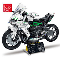 Blocs de construction de moto de course XMORK Simulation H2 Supercharged, 2022 pièces, modèle de superbike mécanique, jouet pour les fans de moto