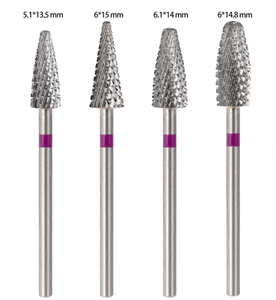 Fraise conique en carbure de tungstène 5-en-1 de 3/32 po pour manucure et pédicure professionnelle, outils de ponceuse électrique - Product Image 1