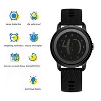 Montre électronique en plastique pour homme avec affichage en verre, chiffres arabes, vente en gros, directement du fabricant